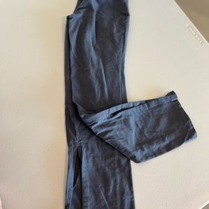 Kids Charcoal Flare Leggings w Side Slits at hem